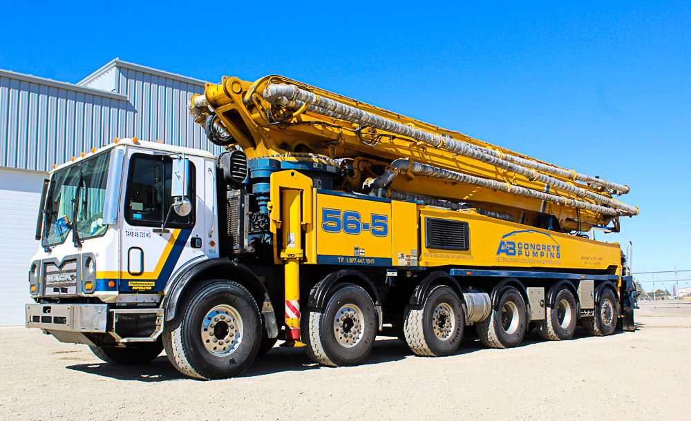 56-5m Boom Pump - A&B Concrete Pumping Ltd.